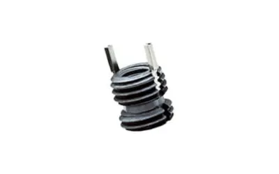 Self-locking Keenserts threaded insert with 2 key locks on a white background.