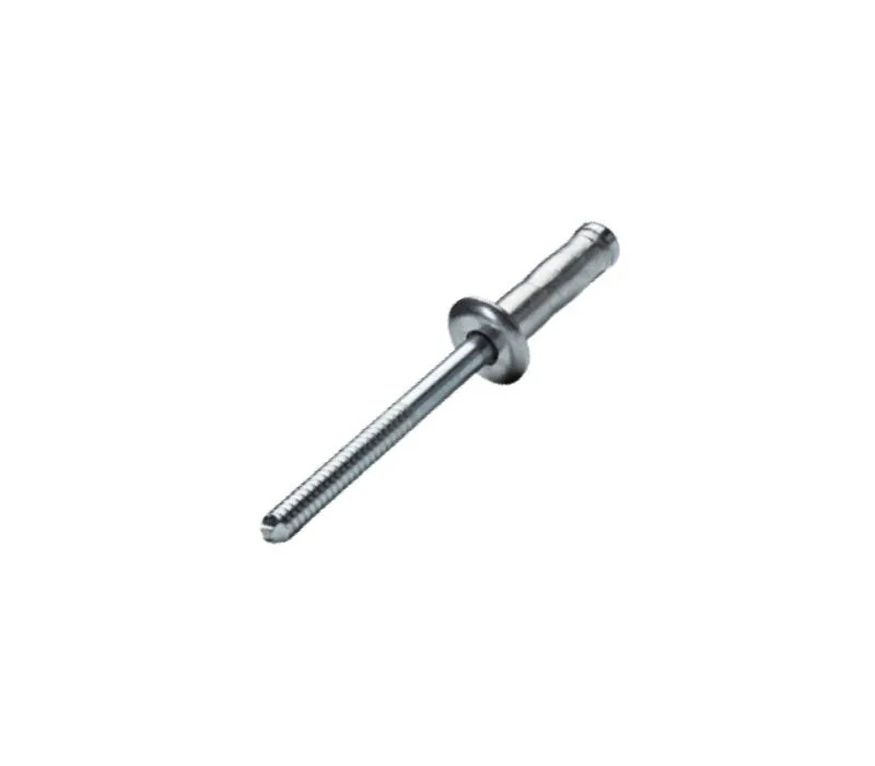 A POP VGrip blind rivet for extended grip range on white background