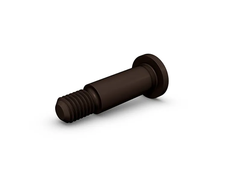 A black bearing bolt on white background