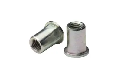 Two FASTEKS FILKO hex shank blind rivet nuts on white background